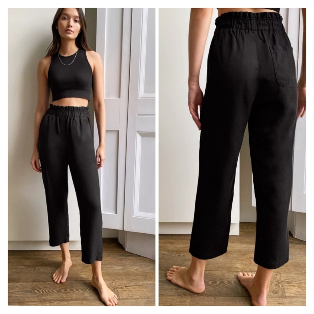 Aritzia Babaton The Group Calipso Black Tencel Pants Size S